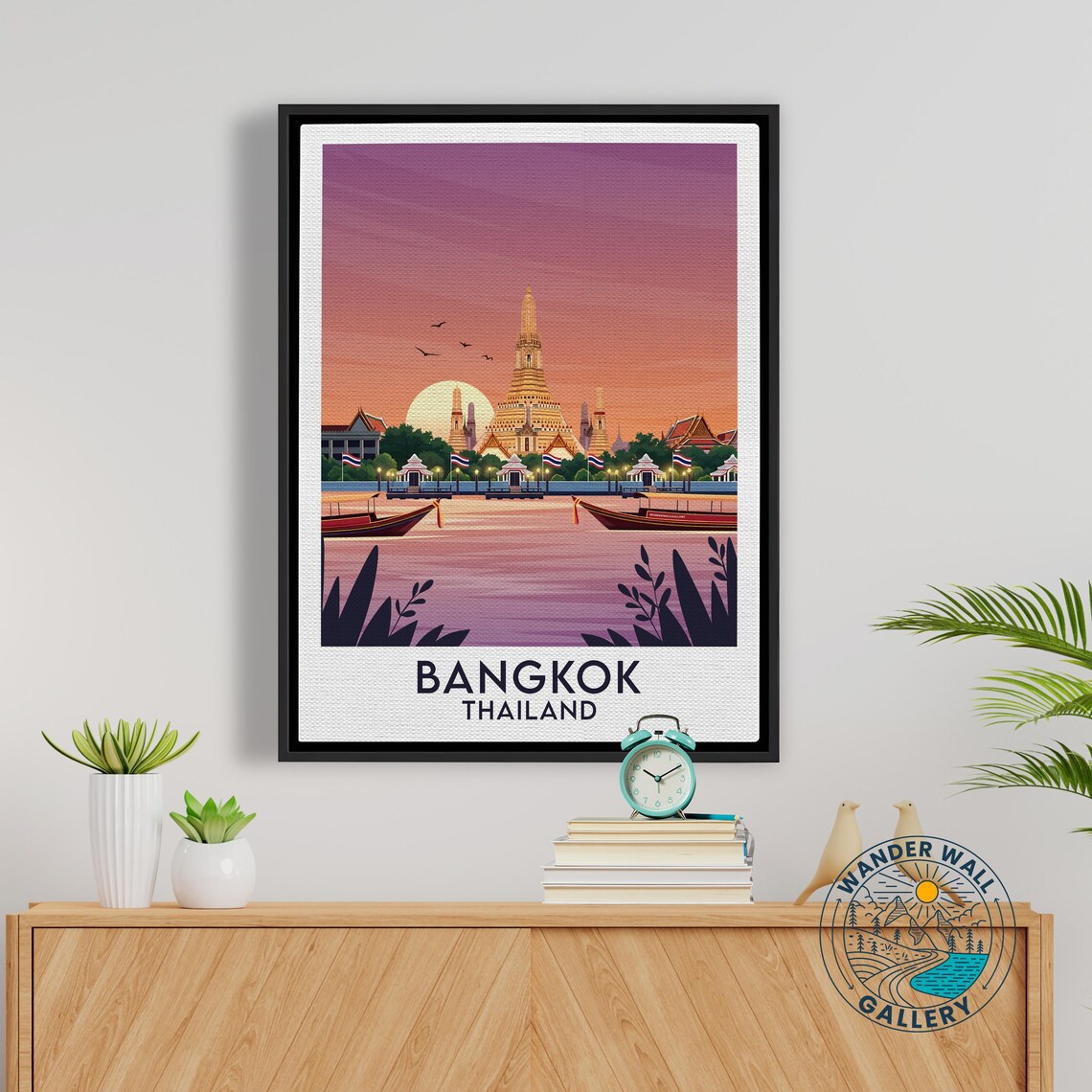 Bangkok Thailand Wat Arun Riverside Temple Sunset Travel Poster - Image 5