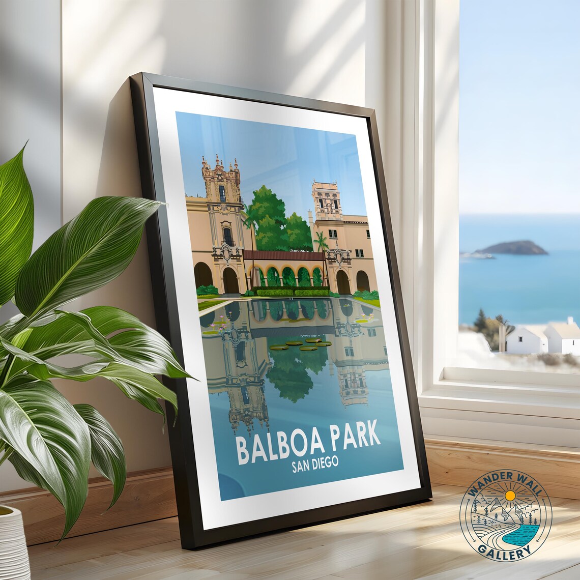 Balboa Park San Diego Spanish Colonial Reflecting Pool Travel Poster - Image 2