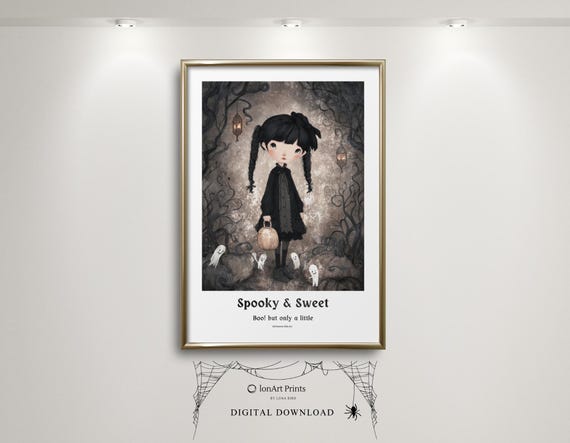 Halloween Kids Wall Art Spooky Cute Poster For Nursery Boo Seasonal Pumpkin Decor Whimsical Artwork