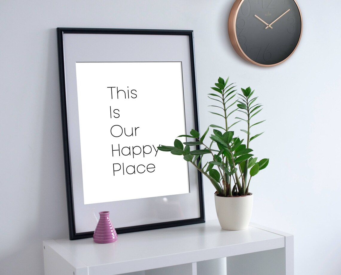 This Is Our Happy Place Family Home Quote Minimalist Gift Poster - Image 2