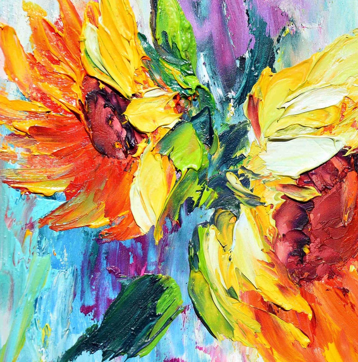 Sunflower Painting Yellow Flowers Art Painting In Oil Framed Painting Miniature Art Art Small Flowers Art Sunflower Art Small Painting Mini - Image 5