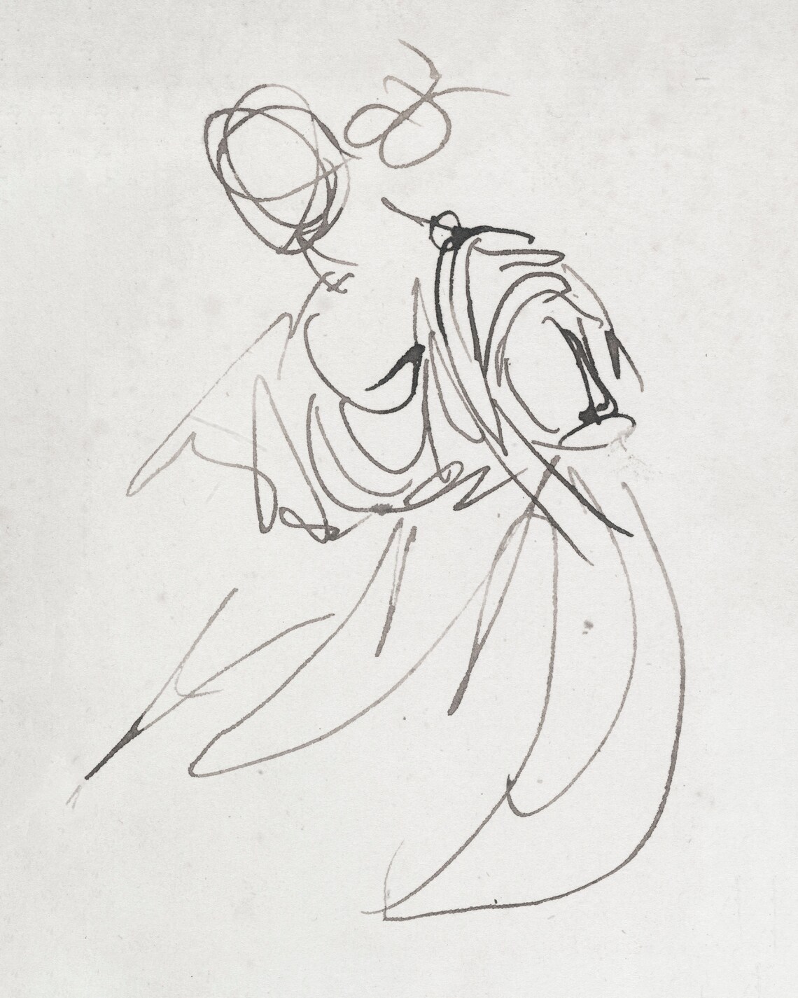 Abstract Continuous Line Sketch of a Dancing Woman Minimal Art Poster - Image 3