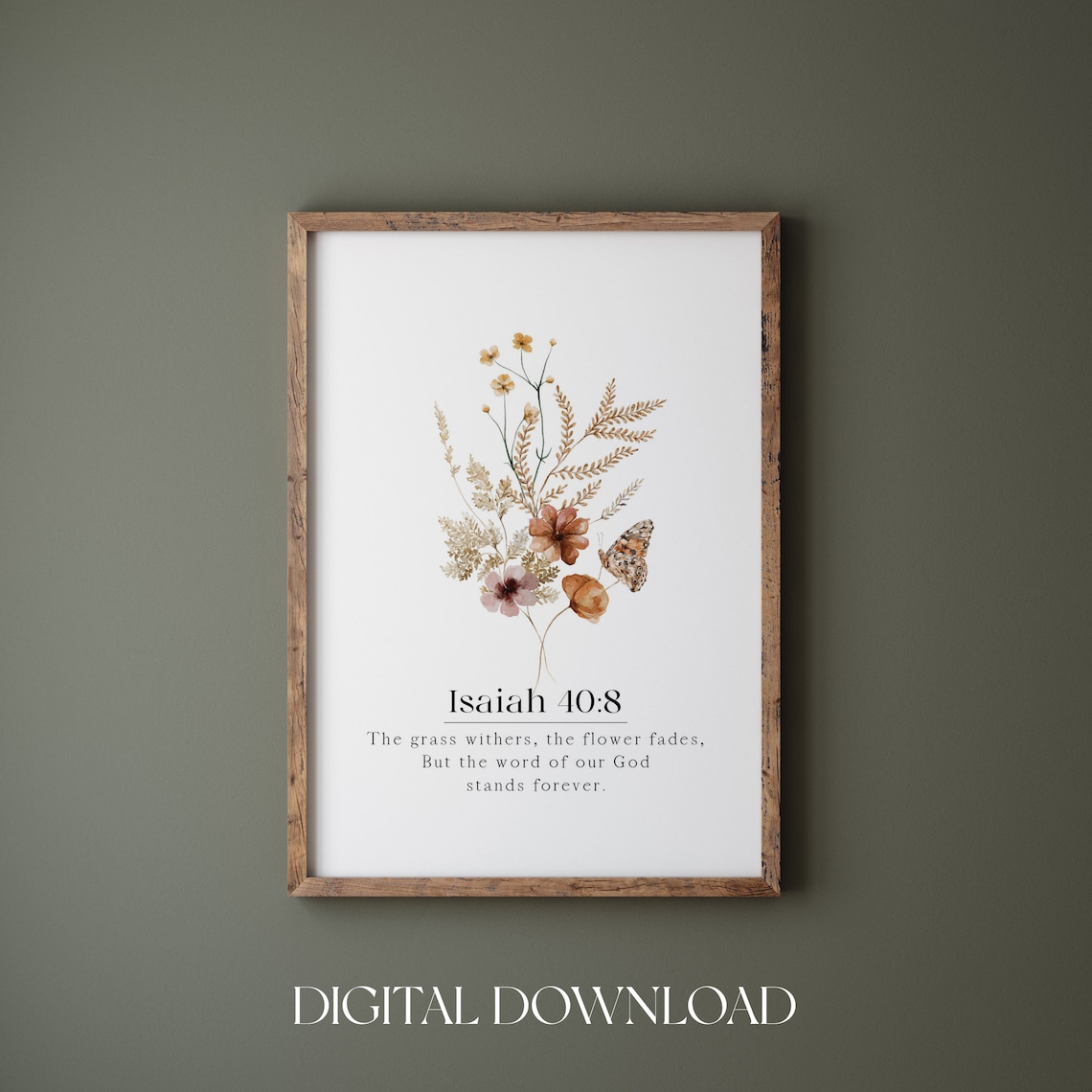 Isaiah 40:8 Christian Fall Wall Art Poster - Image 4