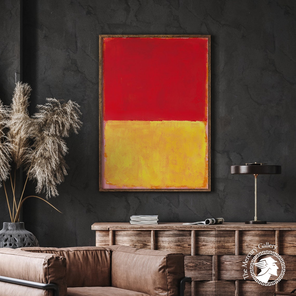 Mark Rothko Bold Red Over Yellow Vibrant Abstract Color Field Poster - Image 4