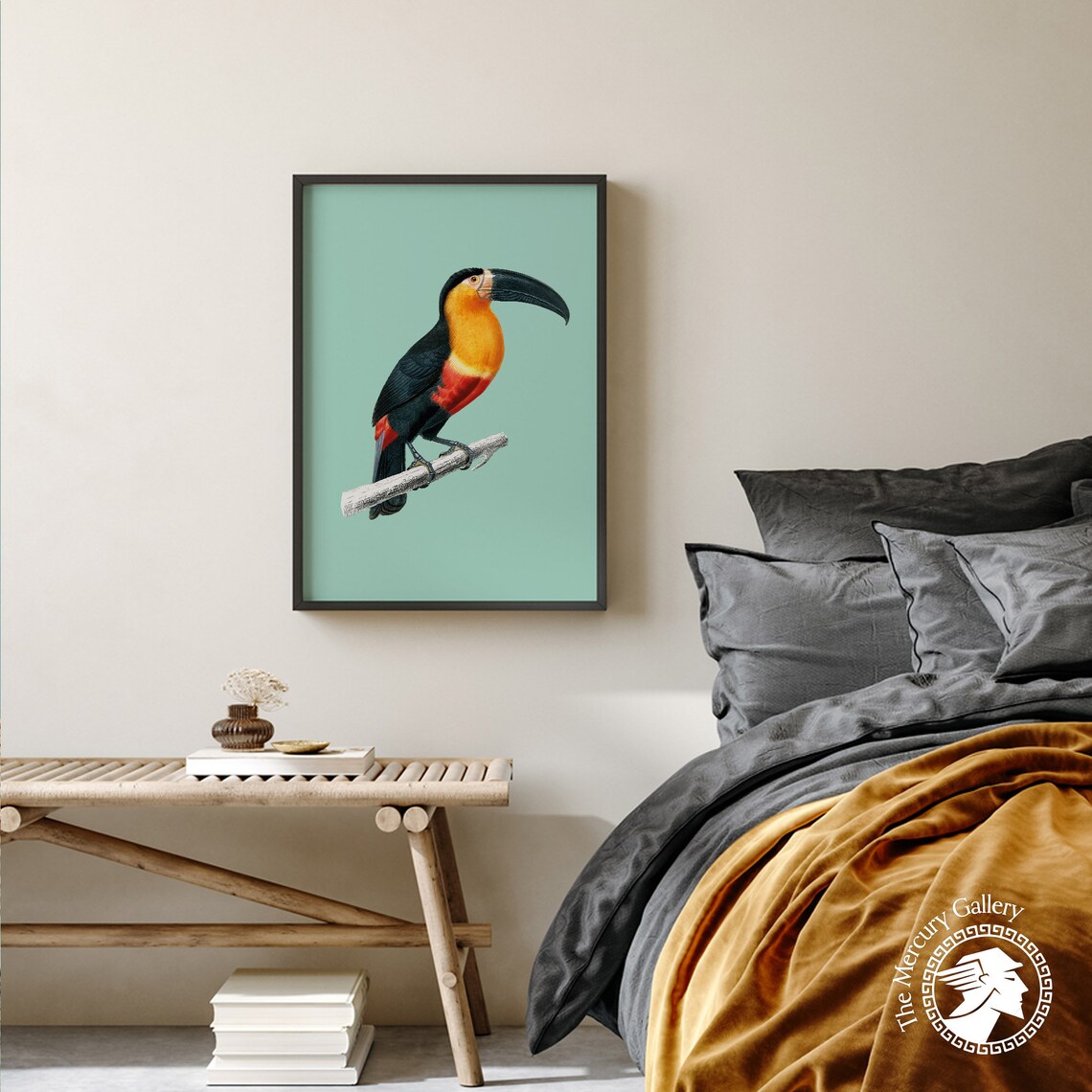 Vintage Toucan Art Print, Tropical Jungle Bird - Image 2