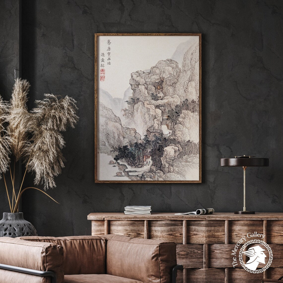 Japanese Rocky Landscape Vintage Illustration Art Print - Image 2