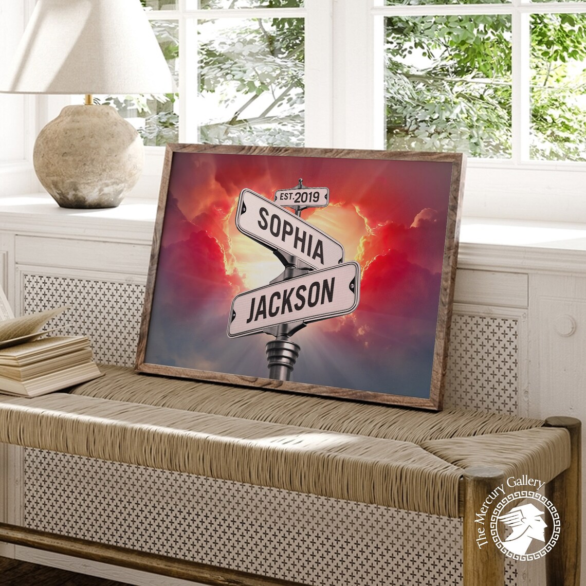 Personalized Name Intersection Sign, Valentine Gift - Image 5