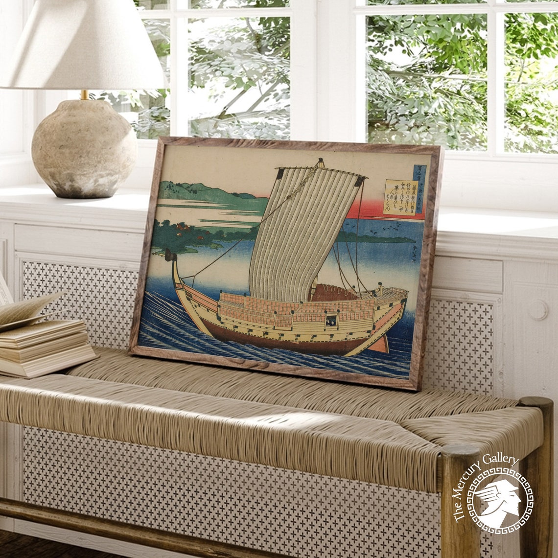 Hokusai Sunset Sailboat Sea Voyage Japanese Woodblock Art Poster - Image 5