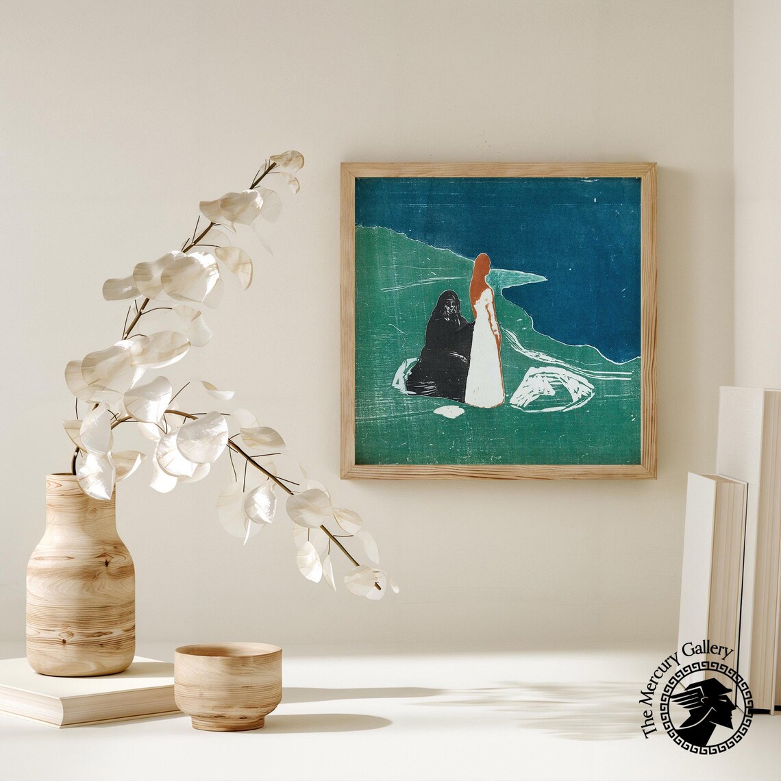 Edvard Munch Two Women On The Shore Woodcut Expressionist Art Poster - Image 6