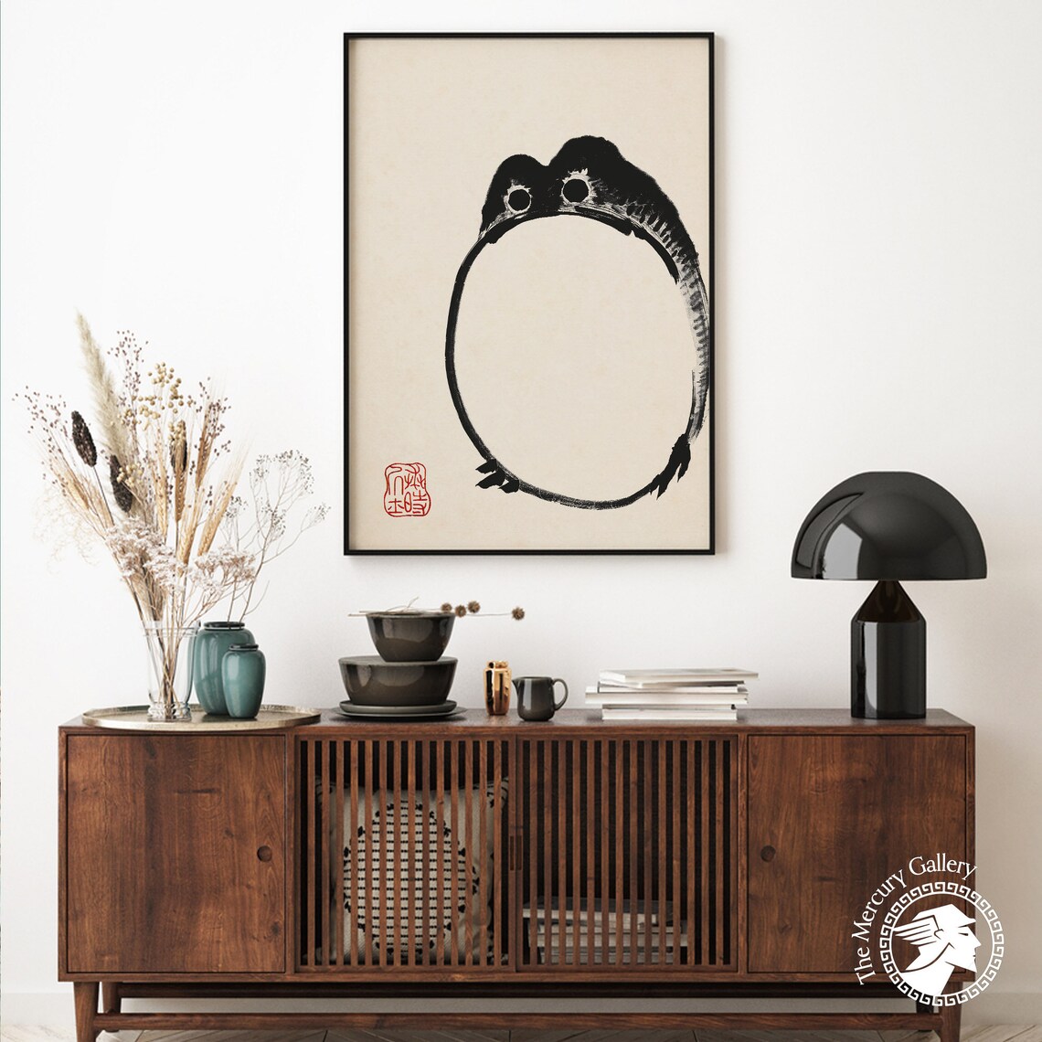 Matsumoto Hoji Vintage Frog Woodblock Art Print - Image 6
