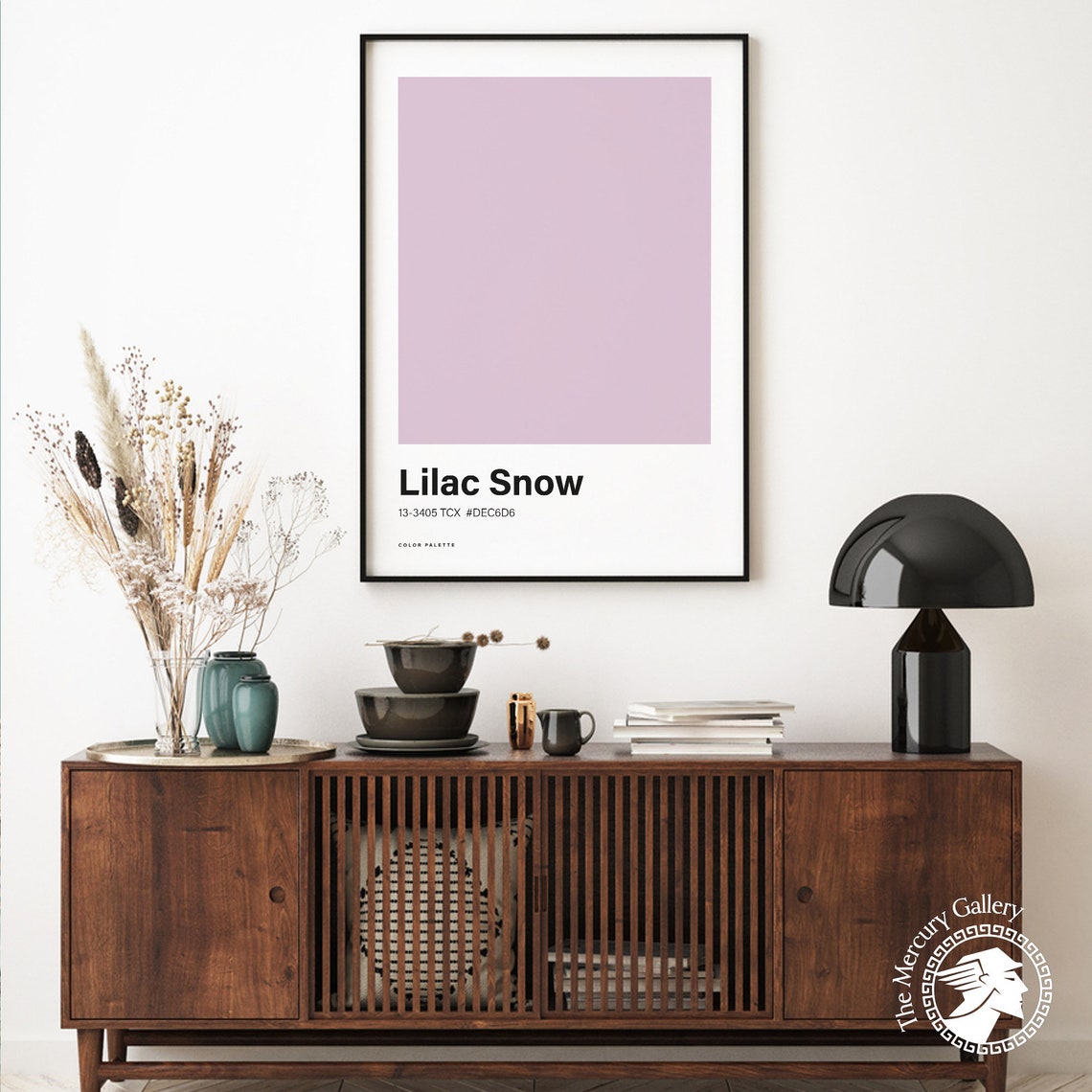 Lilac Snow Color Palette Swatch Minimalist Soft Purple Wall Art Poster - Image 6