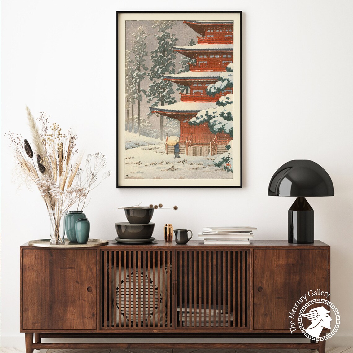 Kawase Hasui Saishoin Temple In Snow Hirosaki Pagoda Winter Print - Image 5