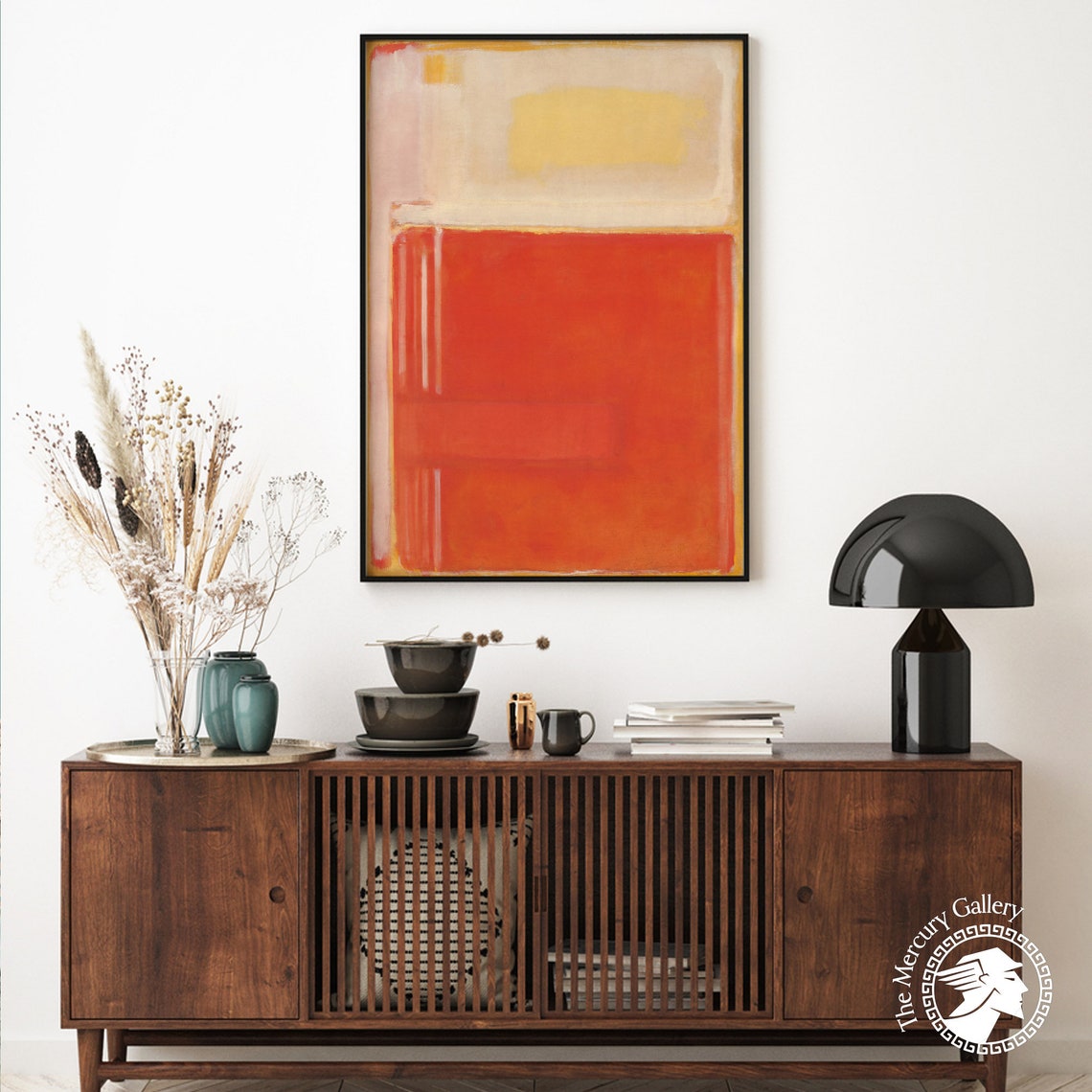 Mark Rothko Soft Orange Block On Beige Minimalist Abstract Art Poster - Image 3