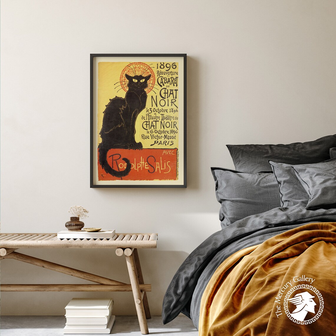 Le Chat Noir Vintage French Black Cat Art Print - Image 2