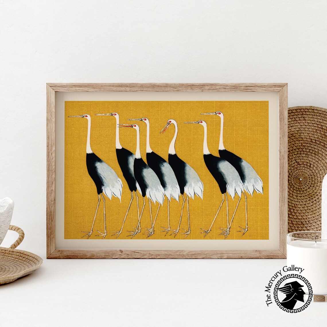 Yellow Crane Ogata Korin Vintage Birds Art Print - Image 6