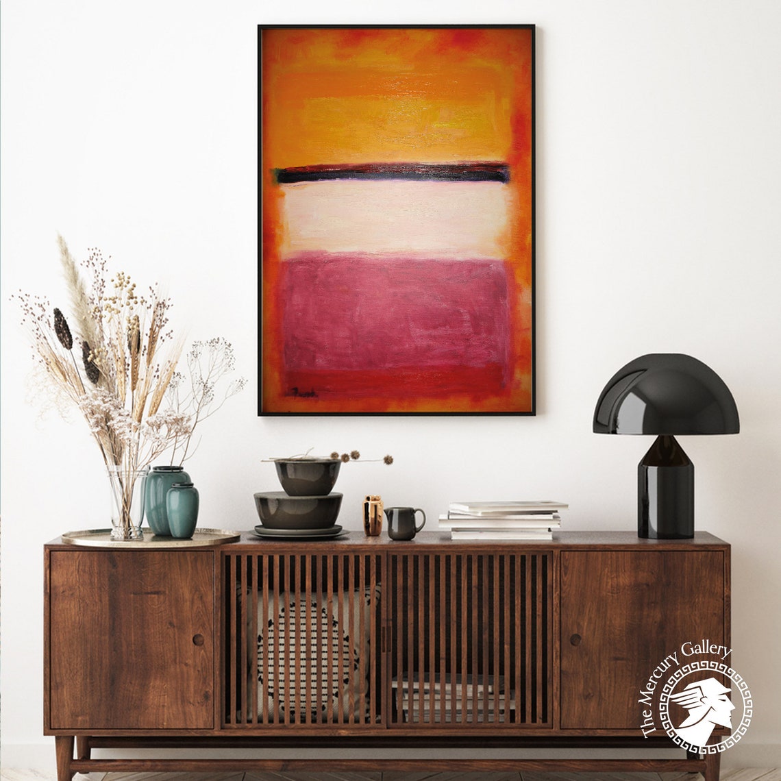 Mark Rothko Orange Over Purple Magenta Color Field Abstract Poster - Image 3