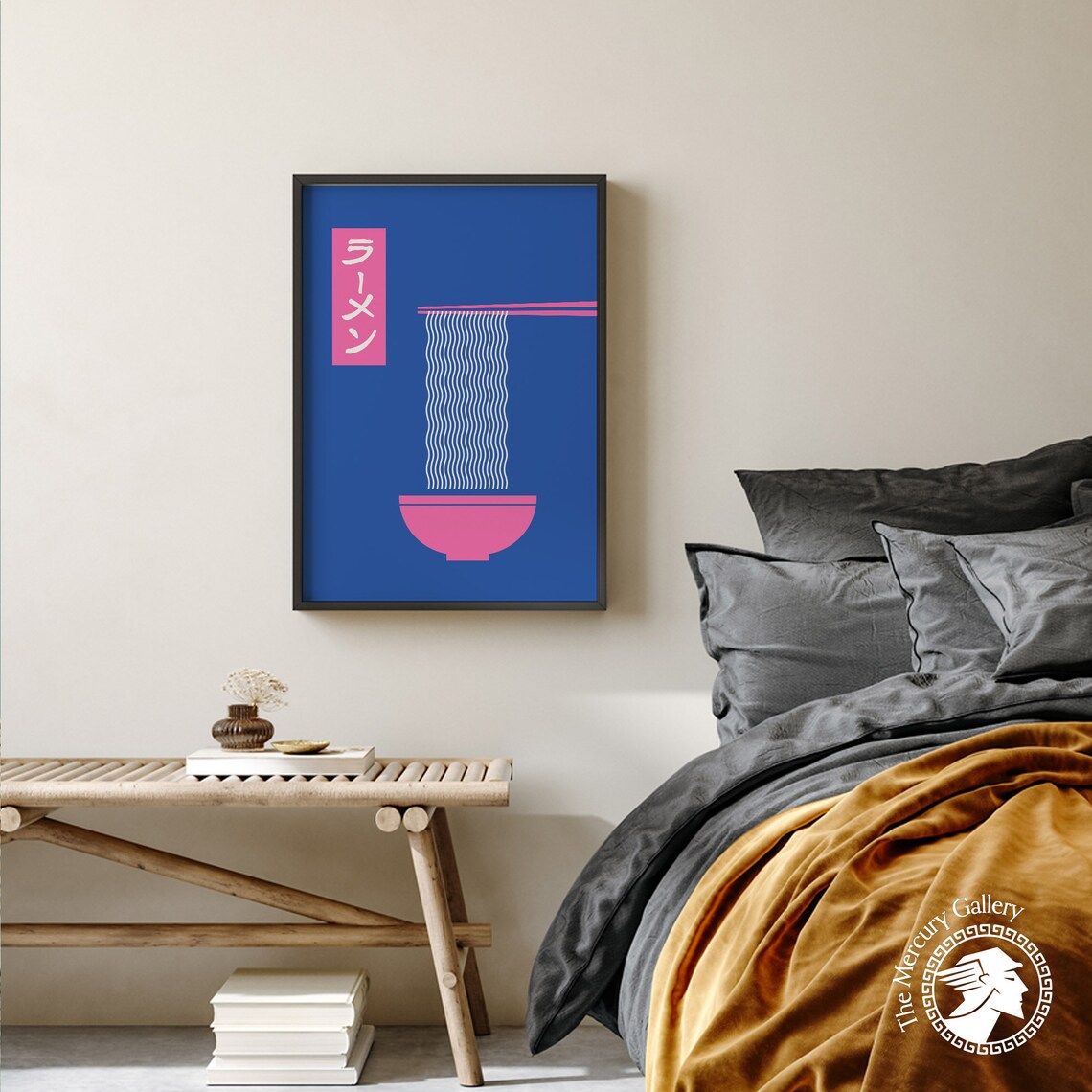 Ramen Noodle Print, Japanese Kitchen Poster - Image 2