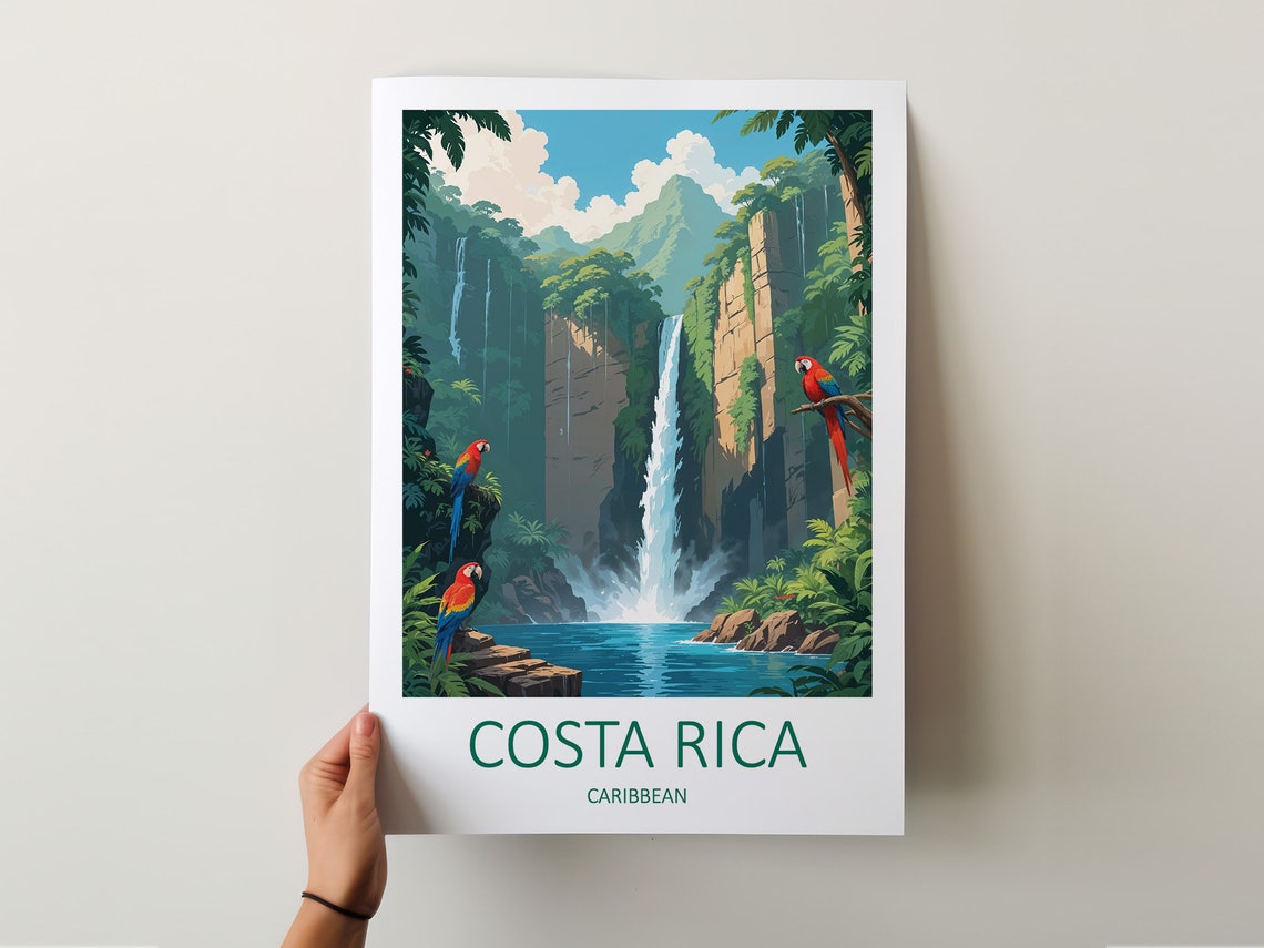 Costa Rica Print Caribbean Wall Art Caribbean Gifts Costa Rica Art Print Travel Gift Tropical Print Caribbean Travel Print Costa Rica - Image 5