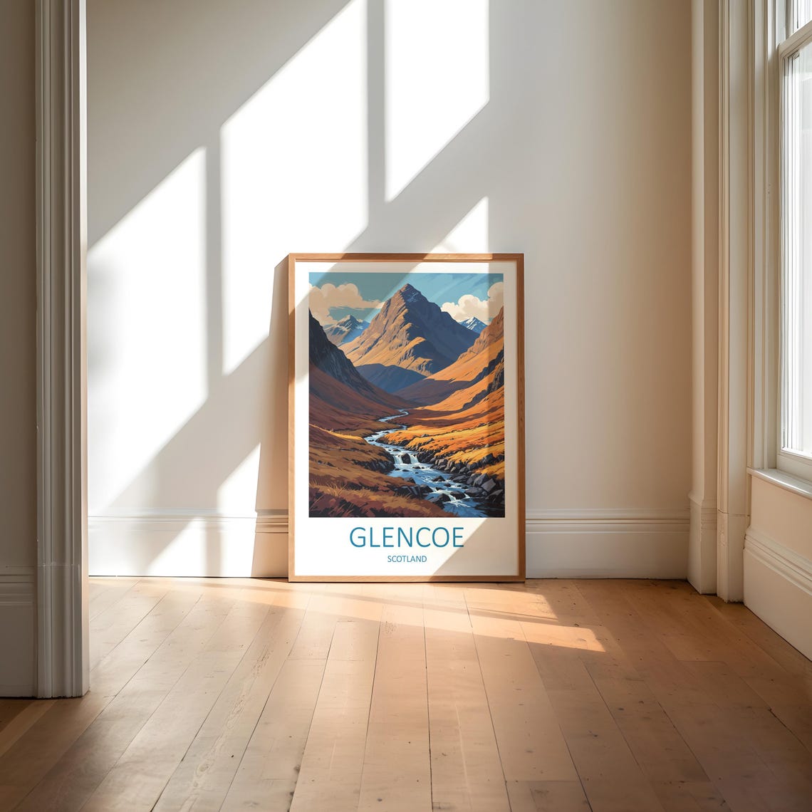 Glencoe Scotland Dramatic Valley Stream And Rocky Mountain Poster - Image 6
