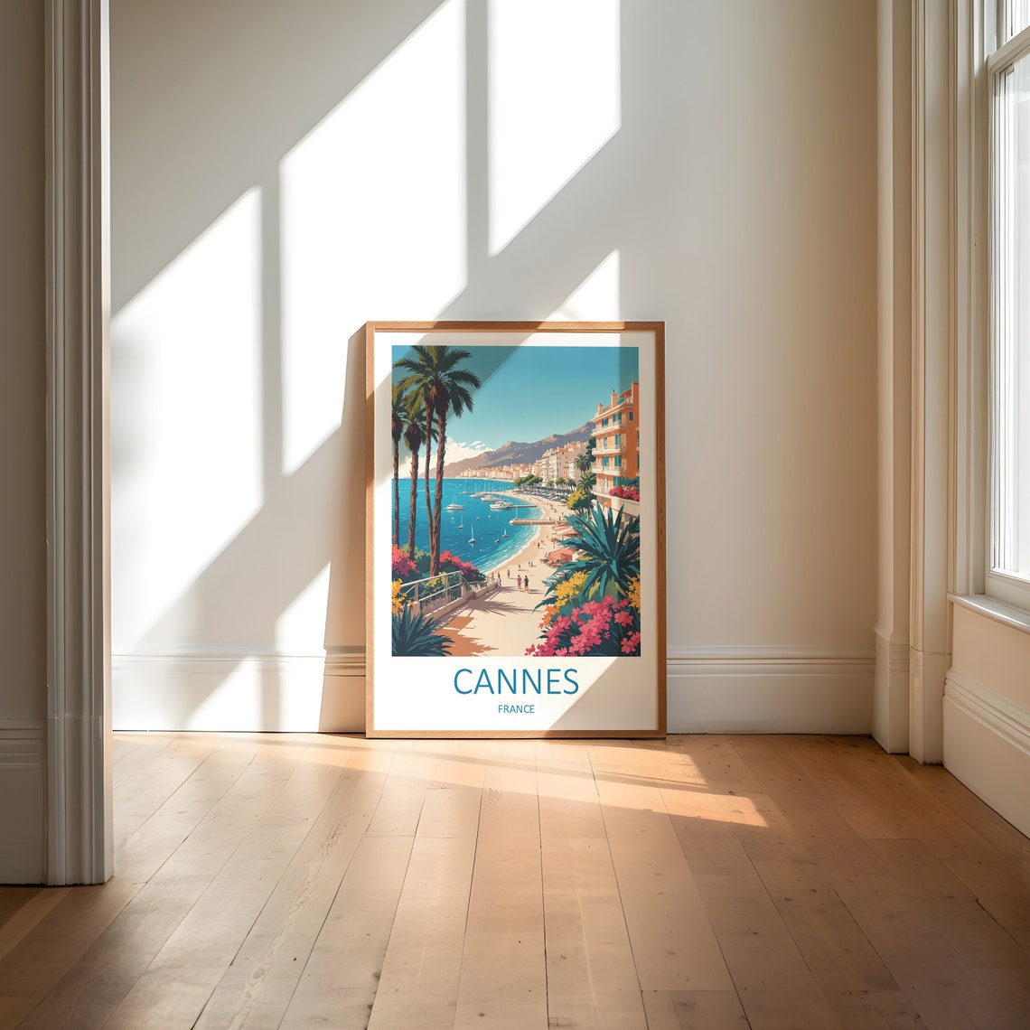 Cannes Print Cannes Poster France Poster France Print Cannes France Wall Art Print Cannes Travel Print French Poster Travel Gift - Image 6