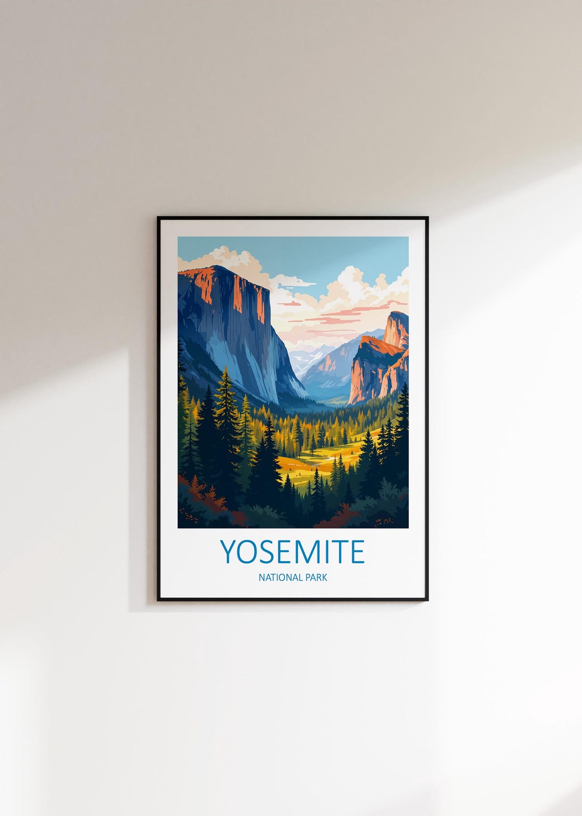 Yosemite National Park California Granite Cliffs Meadow View Poster - Image 2