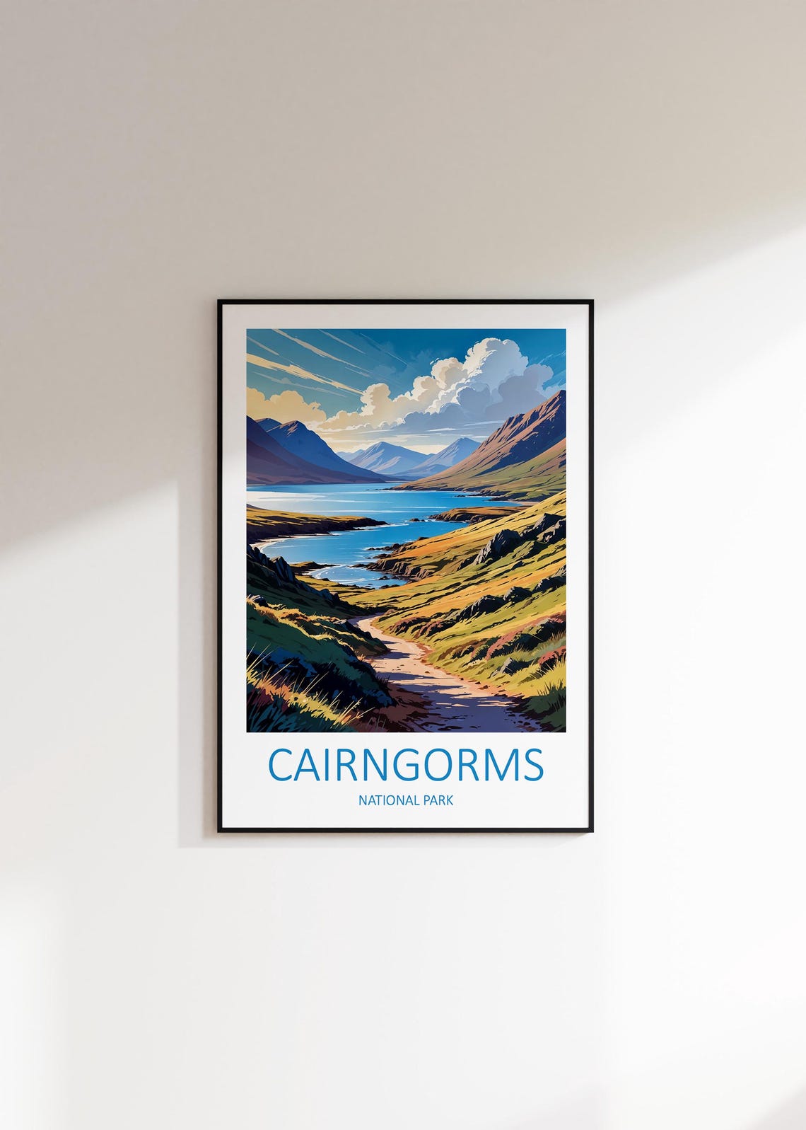 Cairngorms National Park Scotland Mountain Lake Trail View Poster - Image 3