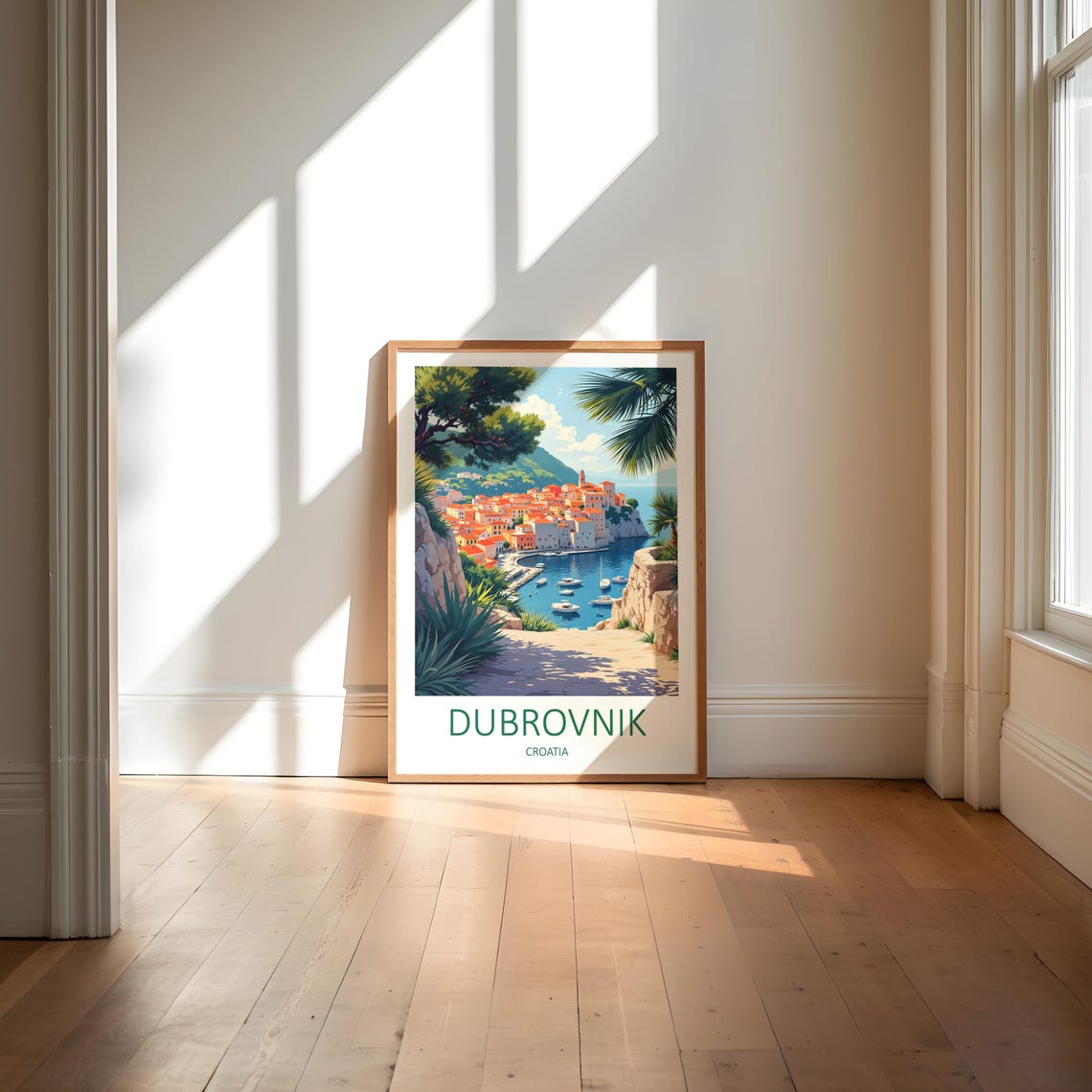 Dubrovnik Croatia Old Harbour Town With Boats And Red Rooftops Poster - Image 6