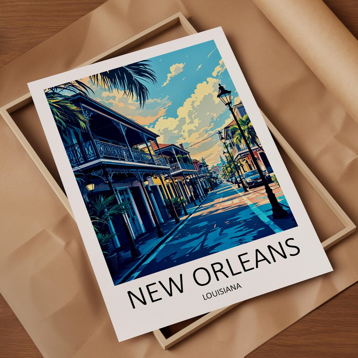 New Orleans Louisiana French Quarter Street With Balconies Poster - Image 4