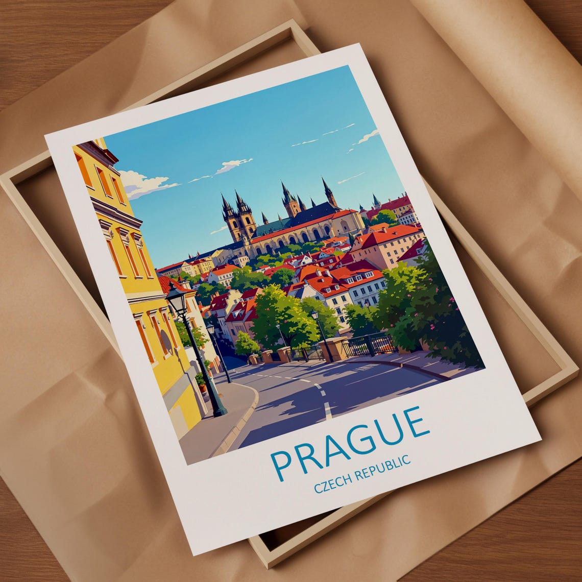 Prague Print Travel Wall Art Prague Poster Czech Republic European City Print Prague Travel Print Gallery Wall Art Prague Wall Art - Image 4