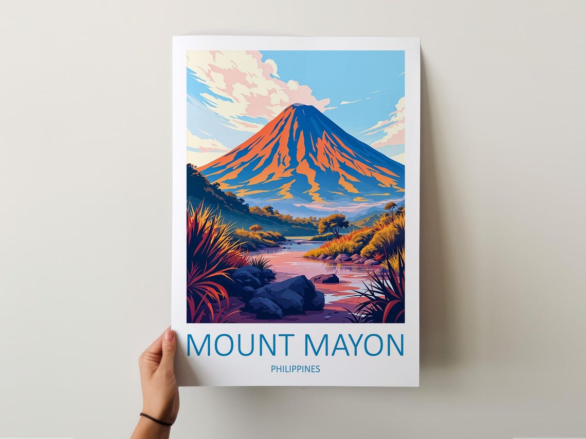 Mount Mayon Philippines Iconic Perfect Cone Volcano At Sunrise Poster - Image 5