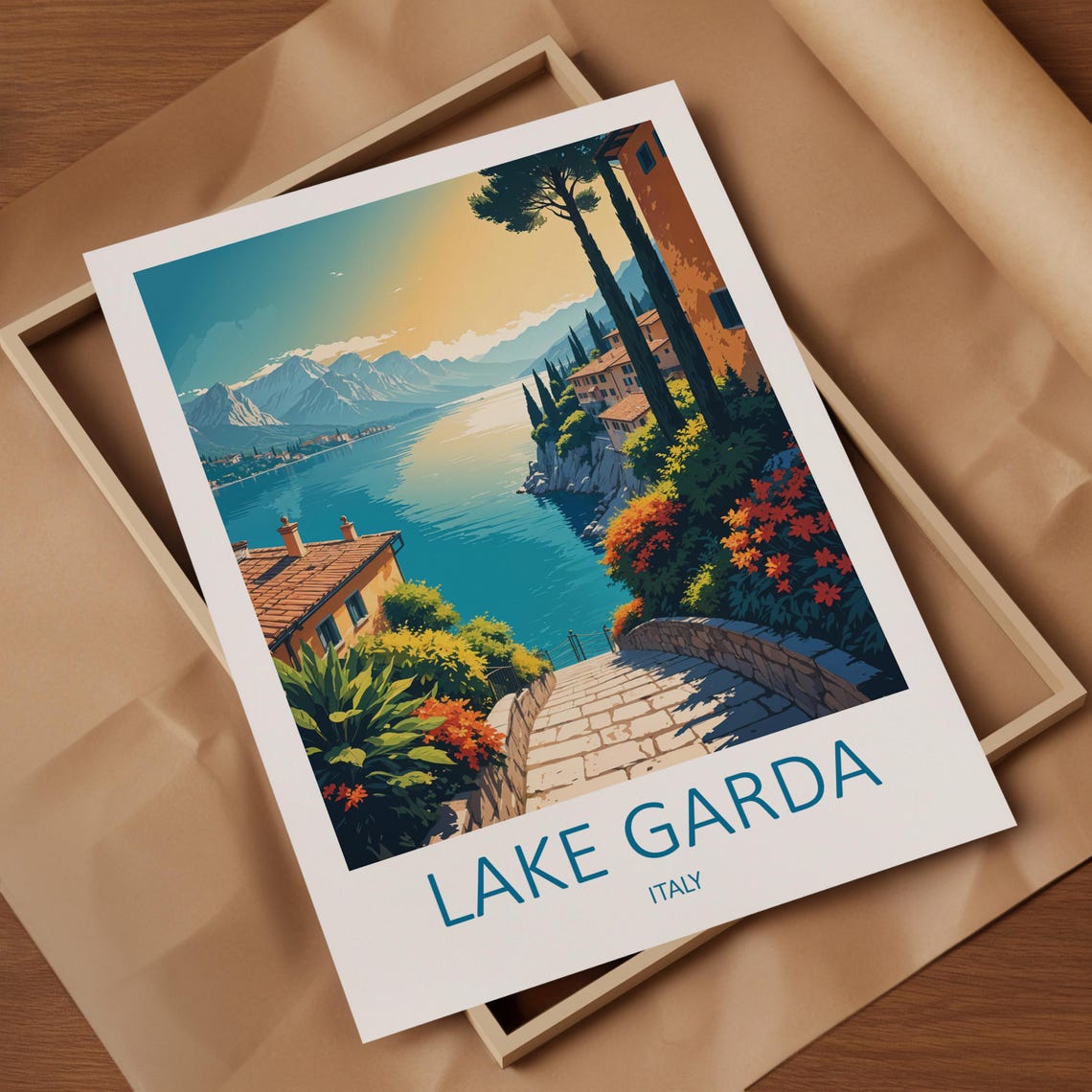 Lake Garda Print Lake Garda Poster Lake Garda Italy Lakes Poster Italy Wall Art Italian Prints Italy Travel Print Italy Travel Gift - Image 4