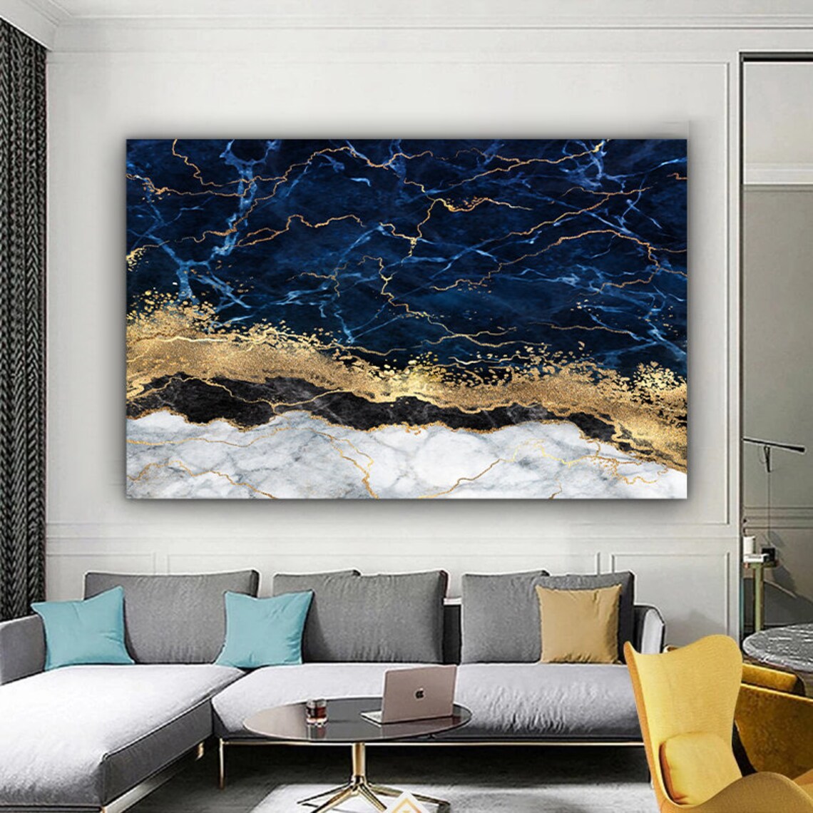 Abstract Decor, Modern Marble Wall Art Print