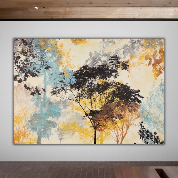 Abstract Tree Painting Tree Wall Art Prints Black White Red Art Tree Poster Wall Decor Tree Of Life Wall Art