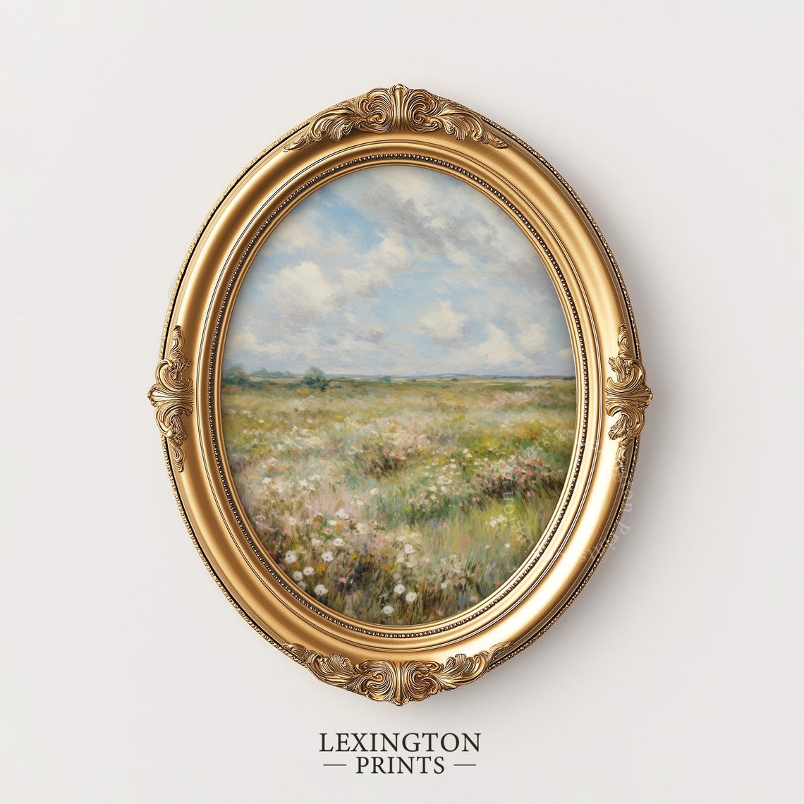 Wildflower Meadow Landscape Impressionist Spring Painting Art Poster - Image 3
