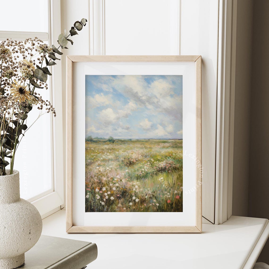 Wildflower Meadow Landscape Impressionist Spring Painting Art Poster - Image 7