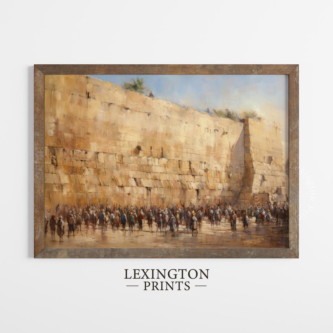 Vintage Jewish Wall Art Western Wall Art Jewish Print Oil Painting Israel Print Religious Art Judaica Art Jewish Gift 378 - Image 4