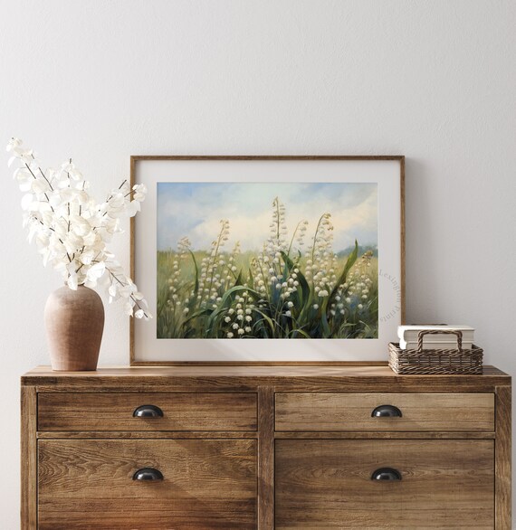 White Lily of the Valley Field Spring Meadow Fragrant Bloom Print