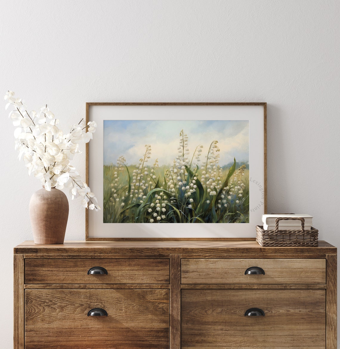 White Lily of the Valley Field Spring Meadow Fragrant Bloom Print