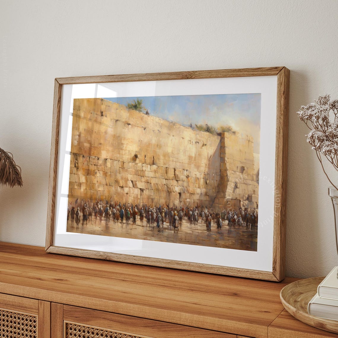 Vintage Jewish Wall Art Western Wall Art Jewish Print Oil Painting Israel Print Religious Art Judaica Art Jewish Gift 378 - Image 8