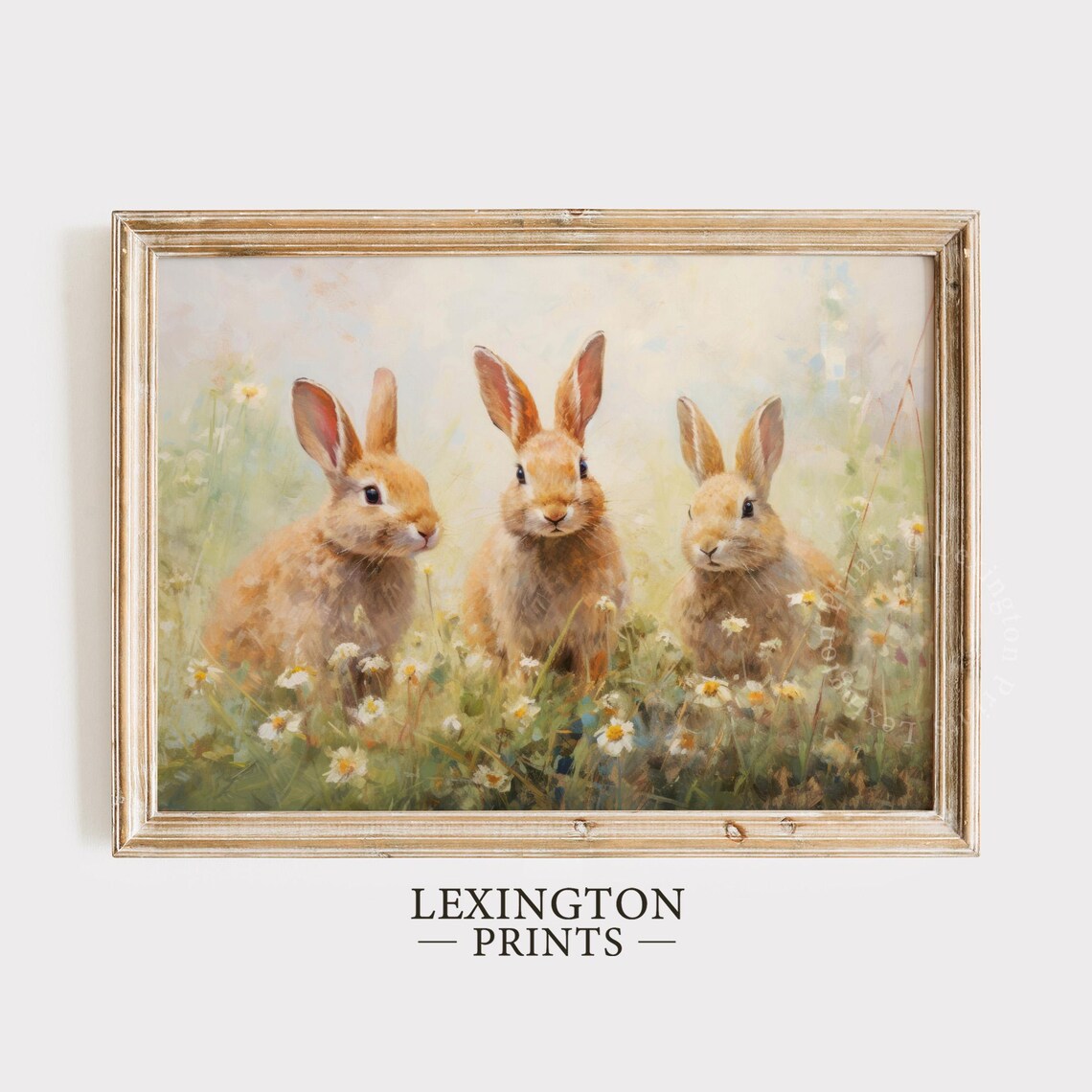 Spring Bunny Rabbits Vintage Farmhouse Art Print - Image 8