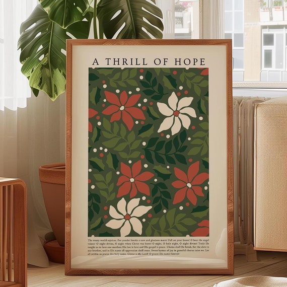 O Holy Night Modern Christmas Hymn Art Print