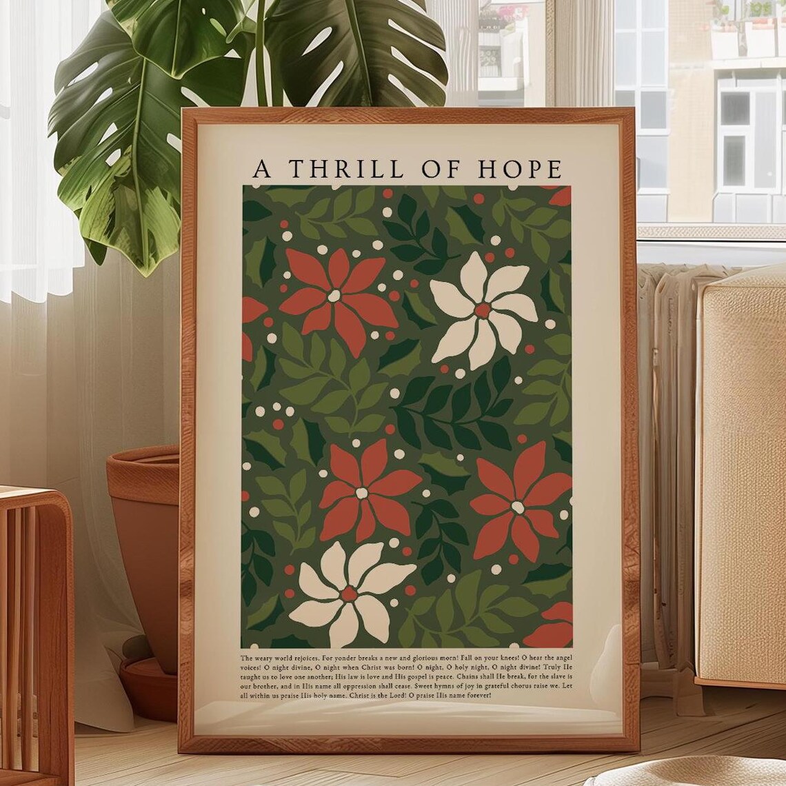 O Holy Night Modern Christmas Hymn Art Print