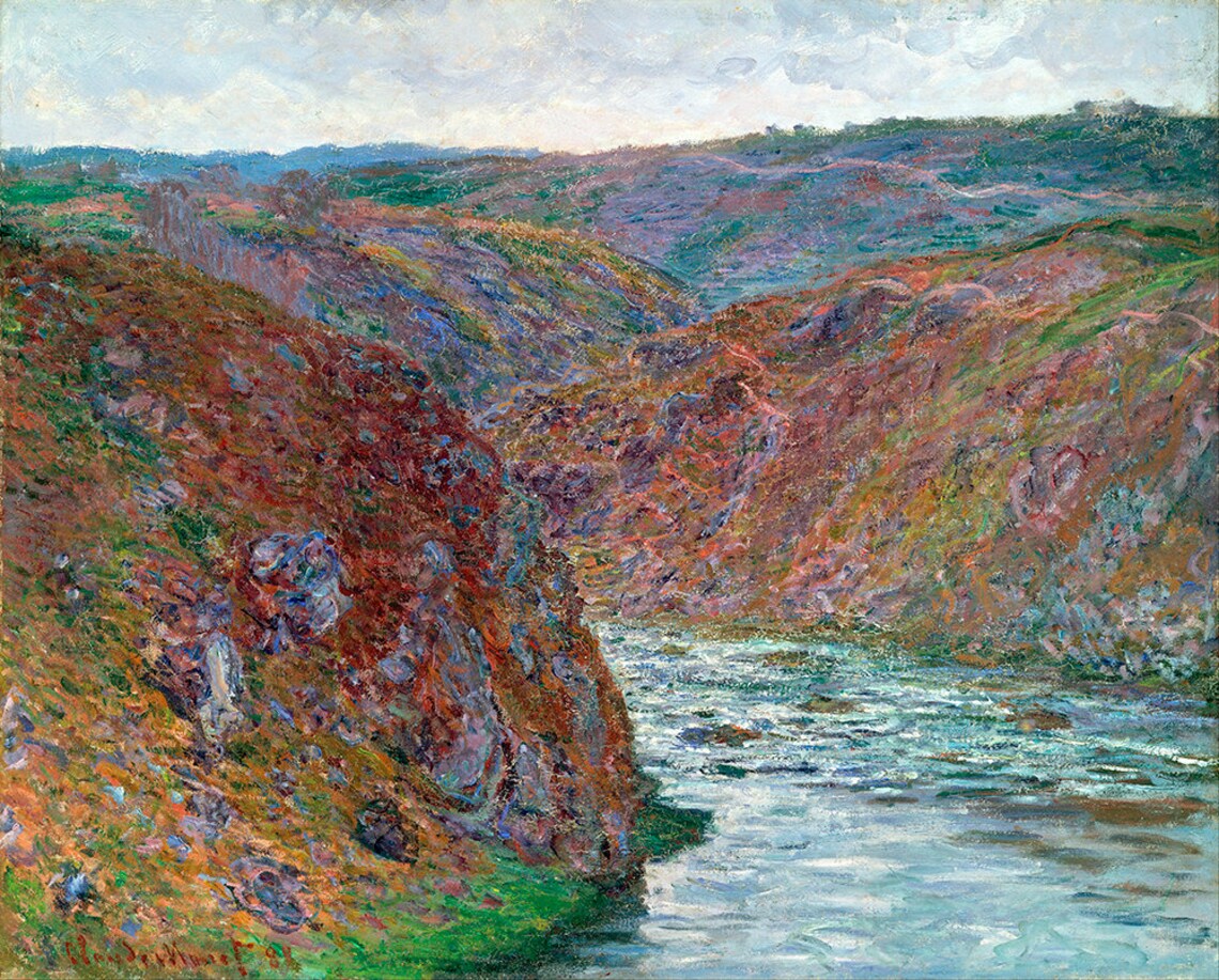 Claude Monet Valley of the Creuse Gray Day French River Gorge Poster - Image 2