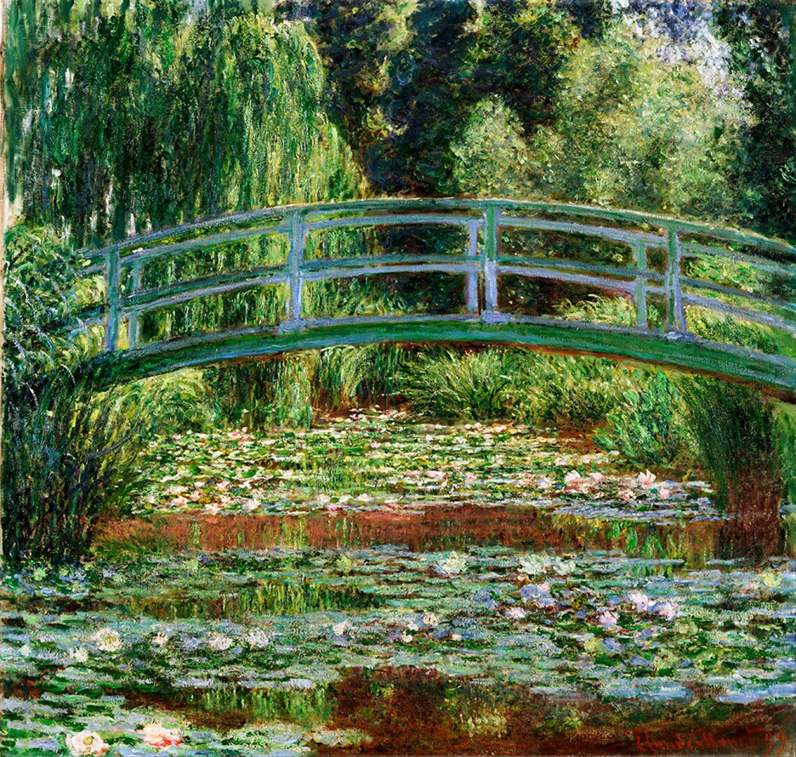 Claude Monet Japanese Bridge Water Lilies Giverny Pond Poster - Image 2