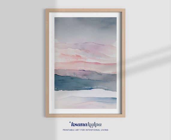 Relax Sequence Therapy Office Watercolor Art Print
