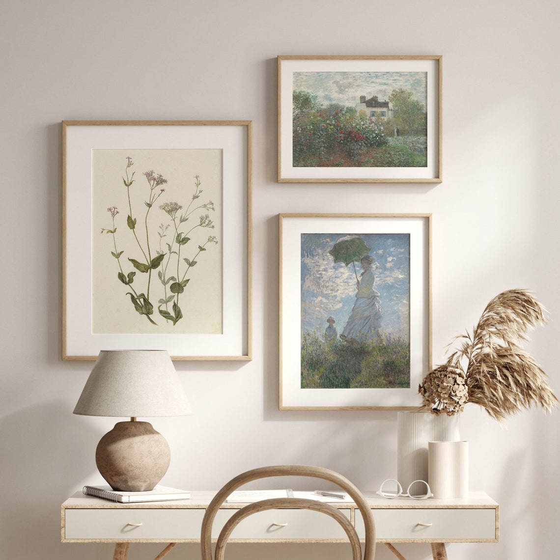 Delicate Wildflowers Vintage Botanical Illustration Cream Poster - Image 2