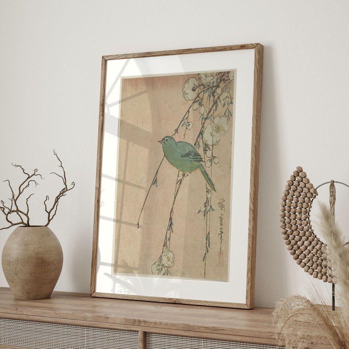 Vintage Japanese Botanical Bird Art Print - Image 4