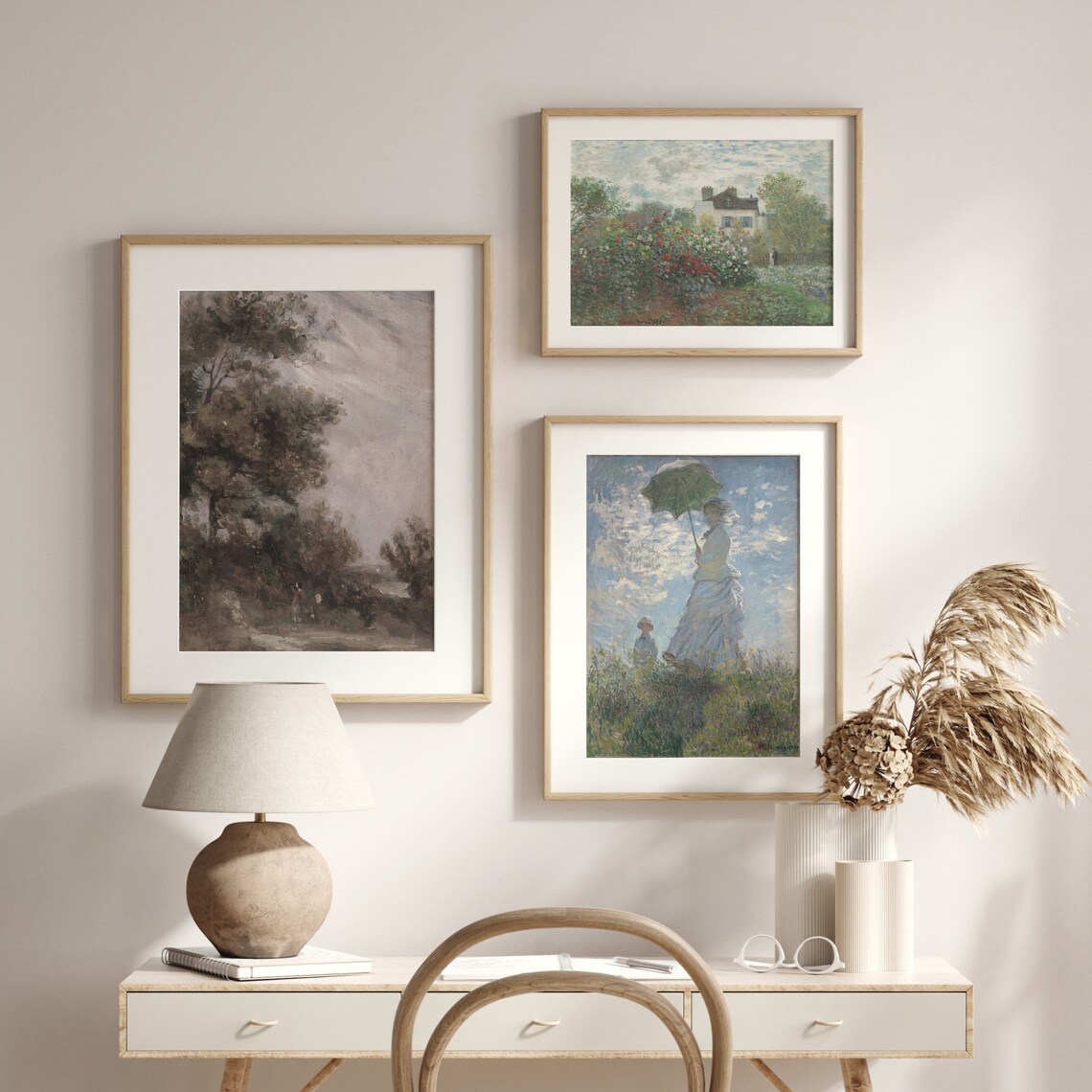 Muted Vintage Landscape Oil Painting Classic Countryside Art Poster - Image 2