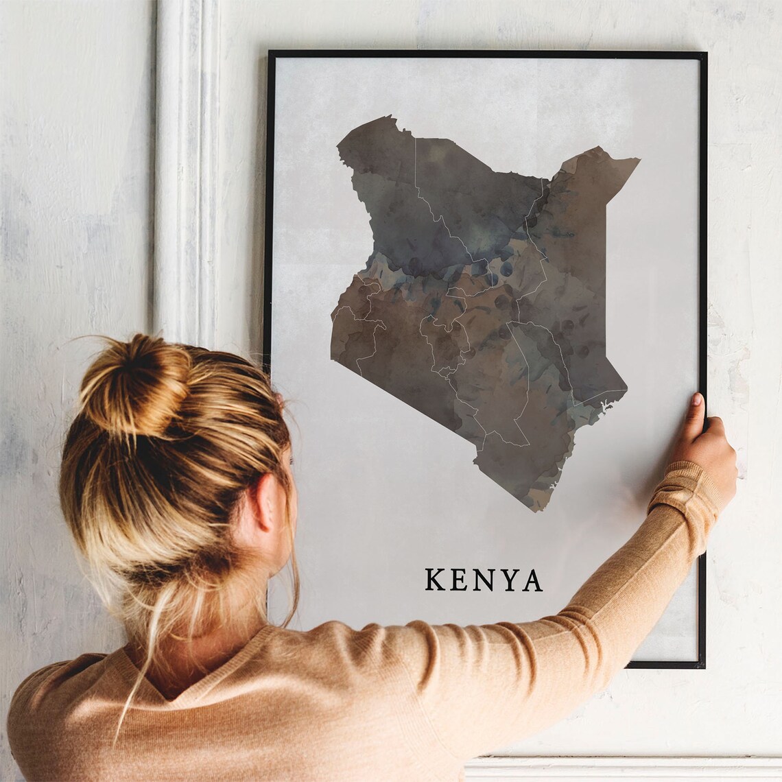 Kenya Vintage Style Map Print, Travel Poster - Image 3