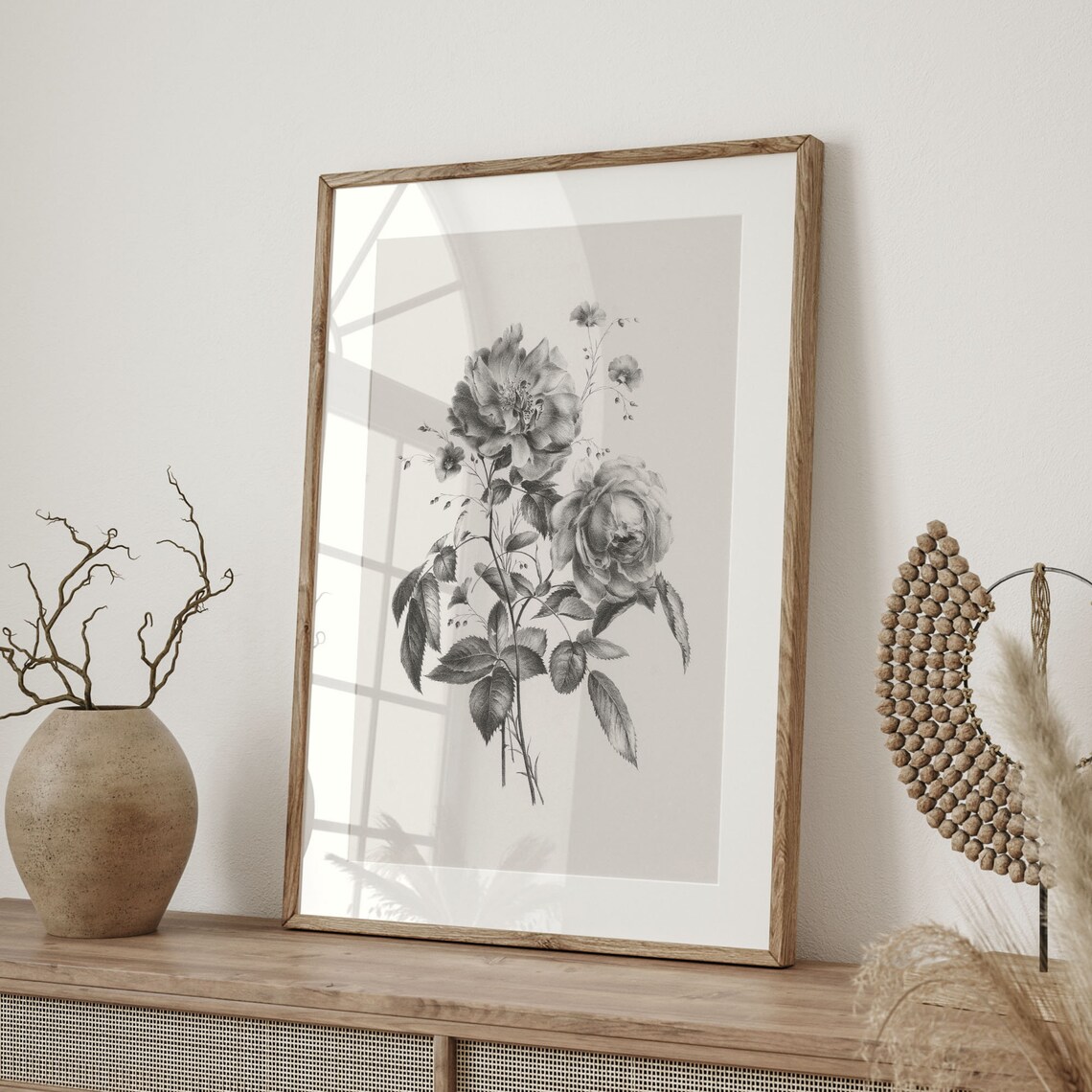 Vintage Botanical Sketch Floral Wall Decor Art Print - Image 4